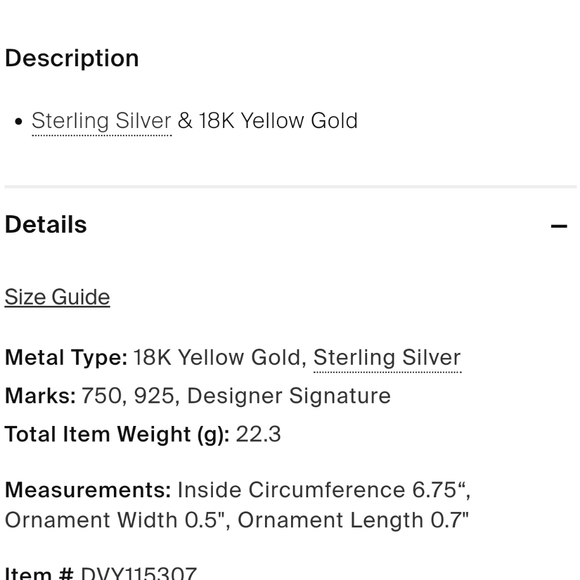 David Yurman Cable Heart Bracelet - Picture 6 of 6